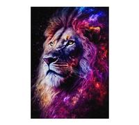 Puzzles pour Adolescents Colorful Lion Portrait -5 Jeu De Puzzle Casse-tête Décoration Murale Cadeaux Uniques d'anniversaire Et De Noël 38x26cm/1000pcs