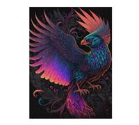 Puzzles pour Adolescents Colorful Phoenix Art Print-4 Puzzle Anti-Stress - Un Cadeau Artistique pour Les Amis Et La Famille