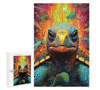 Puzzles pour Adolescents Colorful Sea Turtle Mosaic Puzzles pour Adultes Jouets Anti-Stress Vacances À La Maison Passer Le Temps Interaction Parent-Enfant 1000 PCS