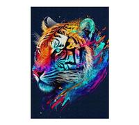 Puzzles pour Adolescents Colorful Tiger Portrait-28 Puzzles pour Adultes Jeux Amusants pour S'amuser en Famille Interaction Parent-Enfant 38x26cm/1000pcs