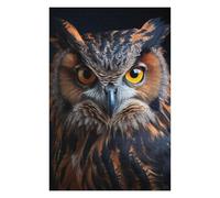 Puzzles pour Adolescents Cool Owl Animal Portrait Puzzles Anti-Stress, Jouets pour Se Détendre À La Maison, Cadeaux d'anniversaire Et Cadeaux Uniques 75x50cm/1000pcs