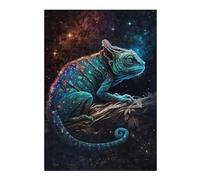 Puzzles pour Adolescents Cosmic Chameleon in Space Casse-têtes pour Adultes, Jeux De Réflexion, Cadeaux Anti-Stress pour Les Amis Et La Famille 38x26cm/1000pcs