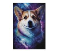 Puzzles pour Adolescents Cosmic Corgi Canvas Wall Art Jeu De Puzzle Familial, Cadeau d'anniversaire Ou De Noël 1000pcs(38x26cm)