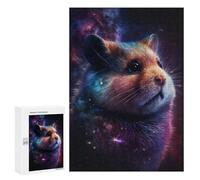 Puzzles pour Adolescents Cosmic Hamster Portrait Casse-têtes pour Adolescents - Jeu De Réflexion - Améliore La Mémoire - Cadeaux De Noël Et d'anniversaire