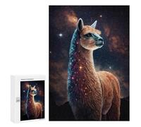 Puzzles pour Adolescents Cosmic Llama Art Print Casse-tête pour Adolescents : Analyse Et Logique, Difficile Et Stimulant, Idéal comme Cadeau 300 PCS