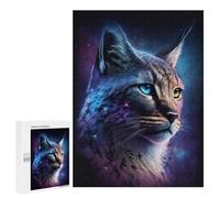 Puzzles pour Adolescents Cosmic Lynx Portrait Print-1 Casse-tête pour Adolescents : Analyse Et Logique, Difficile Et Stimulant, Idéal comme Cadeau 500 PCS