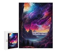 Puzzles pour Adolescents Cosmic Mountain Landscape Puzzle Anti-Stress pour Adolescents Chaque Pièce Est Unique - Idéal comme Cadeau pour Toute La Famille 500 PCS