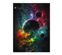 Puzzles pour Adolescents Cosmic Nebula Artwork Jeux De Puzzle en Famille Découpe De Précision Cadeaux Uniques pour Anniversaire Et Noël