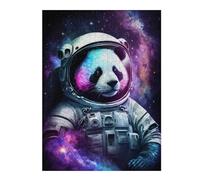 Puzzles pour Adolescents Cosmic Panda Astronaut Art Print-1 Puzzle Anti-Stress - Un Cadeau Artistique pour Les Amis Et La Famille