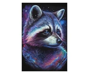 Puzzles pour Adolescents Cosmic Raccoon Art Print-17 Puzzle Anti-Stress - Un Cadeau Artistique pour Les Amis Et La Famille