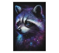 Puzzles pour Adolescents Cosmic Raccoon Art Print-7 Puzzle Anti-Stress - Un Cadeau Artistique pour Les Amis Et La Famille