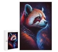 Puzzles pour Adolescents Cosmic Red Panda Art Print-3 Puzzle Anti-Stress pour Adolescents Chaque Pièce Est Unique - Idéal comme Cadeau pour Toute La Famille 1000 PCS