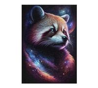 Puzzles pour Adolescents Cosmic Red Panda Art Print-5 Puzzle Anti-Stress - Un Cadeau Artistique pour Les Amis Et La Famille