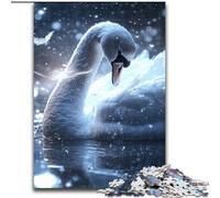 Puzzles pour Adolescents Cosmic White Swan, à partir de 14 Ans Chaque pièce est Unique Un Jeu Amusant et Stimulant pour Toute la Famille Bon Cadeau (Taille 50x75cm)