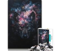 Puzzles pour Adolescents Cosmic Wolf, défi d'intelligence cérébrale, Jouets addictifs, Cadeau d'anniversaire, Cadeaux, Art Mural 38x26cm