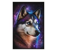 Puzzles pour Adolescents Cosmic Wolf Portrait-41 Puzzle Anti-Stress - Un Cadeau Artistique pour Les Amis Et La Famille