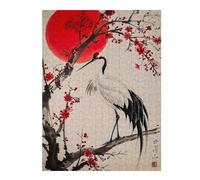 Puzzles pour Adolescents Crane Japan Puzzles pour Adolescents, Jouets Anti-Stress, Décoration Murale, Cadeau d'anniversaire, Cadeaux, 52x38cm/1000pcs