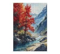 Puzzles pour Adolescents Crimson River Harmony Puzzles pour Adultes, Jeu Familial, Course De Vitesse Manuelle, Cadeaux d'anniversaire Uniques 38x26cm/1000pcs