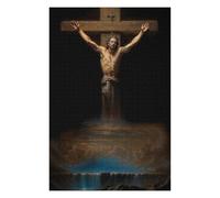 Puzzles pour Adolescents Crucifixion with Waterfall Puzzles pour Adultes Jeu Manuel Décoration Intérieure Est Idéal comme Cadeau 75x50cm/1000pcs