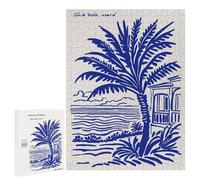 Puzzles pour Adolescents Cuban Beach Scene with Palm Tree Casse-têtes pour Adolescents - Jeu De Réflexion - Améliore La Mémoire - Cadeaux De Noël Et d'anniversaire