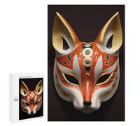 Puzzles pour Adolescents Cunning Fox Kitsune Mask Puzzles pour Adultes - Jeu Manuel - Niveau De Difficulté Élevé - Idée Cadeau Originale pour Un Anniversaire 1000 PCS