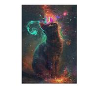 Puzzles pour Adolescents Curious Cat Puzzles Anti-Stress, Jouets pour Se Détendre À La Maison, Cadeaux d'anniversaire Et Cadeaux Uniques 38x26cm/1000pcs