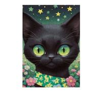 Puzzles pour Adolescents Cute and Funny Black Cat Puzzles pour Adultes, Jouet, Décoration Murale, Décoration Intérieure, Défi À Réaliser 38x26cm/1000pcs
