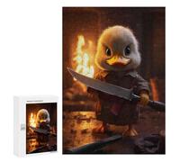 Puzzles pour Adolescents Cute Baby Duck Knife Puzzles pour Adolescents - Décoration Murale - Cadeau Unique pour Anniversaire Et Noël