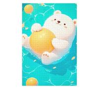 Puzzles pour Adolescents Cute Bear Floating Balls Puzzles pour Adultes Jeu Manuel Décoration Intérieure Est Idéal comme Cadeau 75x50cm/1000pcs