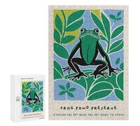 Puzzles pour Adolescents Cute Frog Preserve CA Puzzles pour Adultes À Monter Soi-même, Décorations Murales, Idées Cadeaux pour Toute La Famille 300 PCS