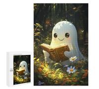 Puzzles pour Adolescents Cute Ghost Reading Puzzles pour Adultes Jeu Manuel Cadeau d'anniversaire Cadeau d'anniversaire, Cadeaux, 1000 PCS