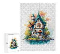 Puzzles pour Adolescents Cute House Rabbit Puzzles pour Adultes, Jeux en Famille, Découpe De Précision, Difficile Et Stimulant 500 PCS