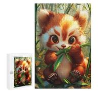 Puzzles pour Adolescents Cute Red Panda Eating Bamboo Puzzles pour Adultes Jeu Manuel Cadeau d'anniversaire Cadeau d'anniversaire, Cadeaux, 1000 PCS