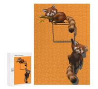 Puzzles pour Adolescents Cute Red Panda Playing Puzzles pour Adultes Jeu Manuel Cadeau d'anniversaire Cadeau d'anniversaire, Cadeaux, 300 PCS