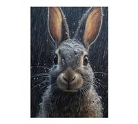 Puzzles pour Adolescents Cute Wet Rabbit Puzzles pour Adultes, Jouet, Décoration Murale, Décoration Intérieure, Défi À Réaliser 38x26cm/1000pcs