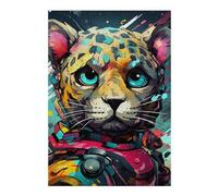 Puzzles pour Adolescents Cyber Leopard Armor Suit Puzzles pour Adultes Jeux Familiaux Difficile Difficile Est Idéal comme Cadeau 1000pcs(38x26cm)