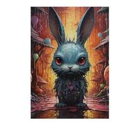 Puzzles pour Adolescents Dark Bunny in A Melted World Puzzle pour Adultes, Jeux Relaxants, Décoration Murale Idéale comme Cadeau 38x26cm/1000pcs