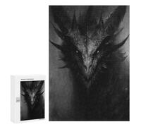 Puzzles pour Adolescents Dark Fantasy Dragon Artwork Puzzle Anti-Stress pour Adolescents Chaque Pièce Est Unique - Idéal comme Cadeau pour Toute La Famille 300 PCS