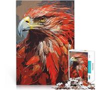 Puzzles pour Adolescents de 1000 pièces Aigle Rouge Vintage Défi Difficile pour soulager Le Stress Œuvre d'art 38x26cm
