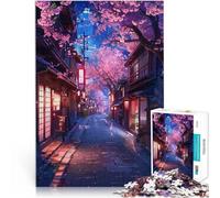 Puzzles pour Adolescents de 1000 pièces Anime Night Street Réduction du Stress intéressante Décoration d'intérieur 75x50cm
