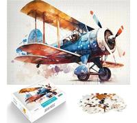 Puzzles pour Adolescents de 1000 pièces Aquarelle d'avion de Guerre Difficile Difficile Renforcer l'amour Entre Les Couples 38x26cm