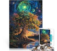 Puzzles pour Adolescents de 1000 pièces Arbre sous Le Ciel étoilé Jeux Jouets Cadeaux Car C'est Un pour Toute la Famille 75x50cm