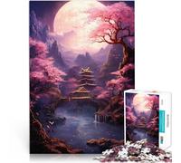Puzzles pour Adolescents de 1000 pièces Art Japonais des Fleurs de Cerisier Défi Difficile Cadeaux du Père Noël Secret 52x38cm