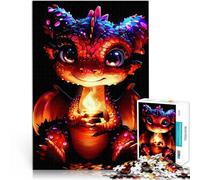 Puzzles pour Adolescents de 1000 pièces Art Mignon de bébé Dragon Jeu Stimulant et Jeu Familial Une œuvre d'art 38x26cm