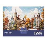 Puzzles pour Adolescents De 1000 Pièces Autumn Cityscape with Historical Architecture Puzzle pour Adultes - Jeu De Réflexion - Améliore La Mémoire - Cadeaux pour Amis Et Famille 52x38cm/1000pcs