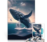 Puzzles pour Adolescents de 1000 pièces Baleines Animaux mer Défi Difficile pour soulager Le Stress Décoration Parfaite 38x26cm