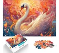 Puzzles pour Adolescents de 1000 pièces Beau Cygne Jouet éducatif intellectuel décompressant Interaction Parent-Enfant 52x38cm
