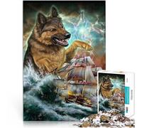 Puzzles pour Adolescents de 1000 pièces Berger Allemand Kraken Jeux éducatifs Décoration d'intérieur Bon Cadeau 52x38cm