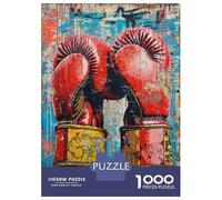Puzzles pour Adolescents De 1000 Pièces Boxing Gloves Art Print Puzzle, Jeu Manuel, Décoration Murale, Idéal comme Cadeau pour Toute La Famille 38x26cm/1000pcs