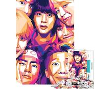 Puzzles pour Adolescents de 1000 pièces BTS WPAP Stimule Le Cerveau Jeu de Construction Amusant pour Toute la Famille À partir de 14 Ans (38x52cm)